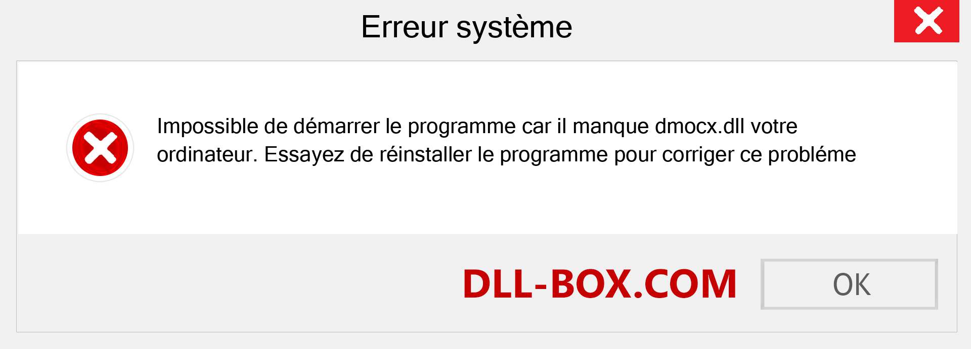 Le fichier dmocx.dll est manquant ?. Télécharger pour Windows 7, 8, 10 - Correction de l'erreur manquante dmocx dll sur Windows, photos, images